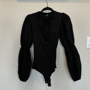 Express Black Long Sleeve Bodysuit